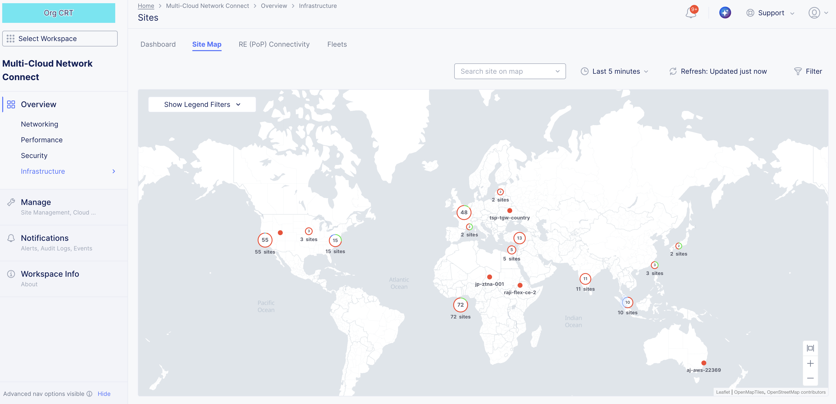 Figure: Sites Map